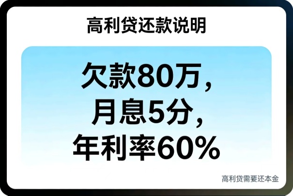 高利貸不用還本金嗎